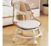 Rolling Stool, 360 Degree Rotating Acrylic Plastic Seat with Wheels for Home, Garden, Office, Massage, Fitness, Garage and Shop