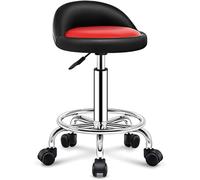 Rolling Stool Chair with Wheels, Adjustable Height Swivel Stool, Comfortable Emulsion Seat, Heavy Duty for Salon, Spa, Tatt, Shop Use, Ergonomic Design