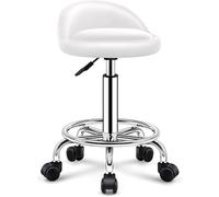 Rolling Stool Chair with Wheels, Adjustable Height Swivel Stool, Comfortable Emulsion Seat, Heavy Duty for Salon, Spa, Tatt, Shop Use, Ergonomic Design