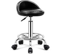 Rolling Stool Chair with Wheels, Adjustable Height Swivel Stool, Comfortable Emulsion Seat, Heavy Duty for Salon, Spa, Tatt, Shop Use, Ergonomic Design
