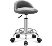 Rolling Stool Chair with Wheels, Adjustable Height Swivel Stool, Comfortable Emulsion Seat, Heavy Duty for Salon, Spa, Tatt, Shop Use, Ergonomic Design