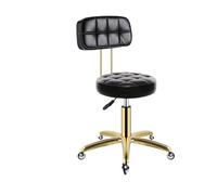 Rolling Stool Hairdressing Stool Vintage Barbershop Barber Chair Salon Furniture Beauty Stools Professional Rotating Rolling Chairs(Black 6)