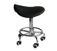Rolling Stool Pet Grooming Chair Rotating Lift Barber Shop Saddle Stool Trimming Hair Household(Black)
