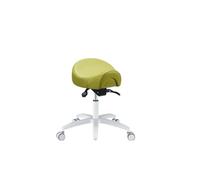 Rolling Stool PU Leather Height Adjustable Saddle Stool Rolling Swivel Chair for Lab,Salon,Massage,Office