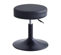Rolling Stool PU Leather Salon Chair Height Adjustable Office Chair with Wheels for Shop Stool Swivel Drafting Work SPA,Black Black Disk