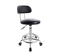 Rolling Stool Rolling Stool Bar Cashier Small Round Cosmetic Makeup Backrest Chair Laboratory Lift Swivel Slide(Color 10)