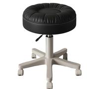 Rolling Stool Rolling Stool Makeup, Women's Bedroom Dressing, Simple Small-sized Nail Salon Chair(Black)