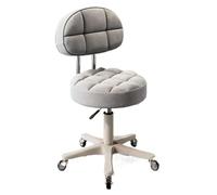 Rolling Stool Simple Beauty Salon Barber Chairs Special Swivel Chair Shop Round Stool Furniture Makeup(Gray Backrest 1)