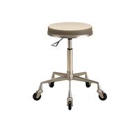 Rolling Stool with Wheels 360 Swivel Stools 120kg Weight Capacity 46-58cm Adjustable Stool for Tattoo Lab Massage Salon Spa Drafting Nail Teach(Khaki)