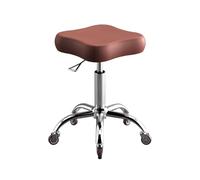 Rolling Stool with Wheels Adjustable Height 40-58cm Thick Petal-Shaped Seat Swivel Stool for Spa Drafting Salon Tattoo Work Office Massage(Pink)