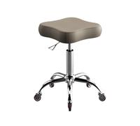 Rolling Stool with Wheels Adjustable Height 40-58cm Thick Petal-Shaped Seat Swivel Stool for Spa Drafting Salon Tattoo Work Office Massage(Khaki)