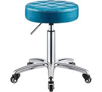 Rolling Stool With Wheels Pu Leather Round Cushion Backless Doctor Stools Hydraulic Swivel Chair Adjustable 41-56cm For Spa Salon Medical Office Tattoo Home Car Shop Massage, Orange, One Size