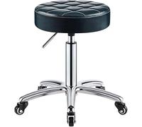 Rolling Stool With Wheels Pu Leather Round Cushion Backless Doctor Stools Hydraulic Swivel Chair Adjustable 41-56cm For Spa Salon Medical Office Tattoo Home Car Shop Massage, Orange, One Size