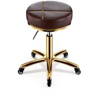 Rolling Stool with Wheels, Rotating Pulley Lift for Beauty Salon, Manicurist, High-End Hairdressing, Heavy Duty Fashion Round Stool