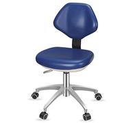 Rolling stools, adjustable spa stools, rotating sa Dental Stool Adjustable Height 44-56cm 360 Rotating PU Leather Type A & Type B Multicolor(Dark Blue,TypeB)