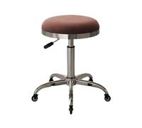 Rolling Stools with Wheels Adjustable Height 45-56cm Heavy Duty 150kg Office Stools for Tatoo Lab Massage Salon Spa Nail Teach, 360 Swivel, Thick Seat Padding(Brown)
