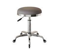 Rolling Stools with Wheels Adjustable Height 45-56cm Heavy Duty 150kg Office Stools for Tatoo Lab Massage Salon Spa Nail Teach, 360 Swivel, Thick Seat Padding(Gray)