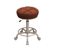 Rolling Stools with Wheels Adjustable Height 45-56cm Removable Seat Cushion PU Leahter Comfortable Swivel Stool for Tattoo Lab Massage Salon Spa Drafting(Red)