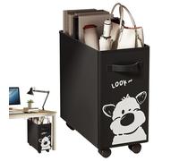 Rolling Storage Bins - Portable Laundry Cart, Foldable Storage Box, Narrow Standing Organizer, Easy Mobility Rolling Container | for Bedrooms, Apart