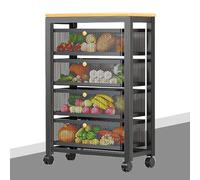 Rolling Storage Cart - Mobile Utility Trolley, Modern Sideboard & Larder Cupboard, Multi-Functional Shelving for Home & Office