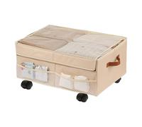 Rolling Storage Container for Car Boot Waterproof Organiser Box with Wheels for Car, Student Dorm, Workplace, University, Camping, Travel and Bedroom