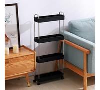Rolling Storage Trolley Utility Cart for Kitchen Organization with Lockable Wheels, Multifunctional Shelves, Easy to Move, Space-Saving Design