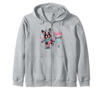 Rolling Through Life Cute Bulldog Zip Hoodie