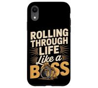 Rolling Through Life Like A Boss Wheelchair User Case for iPhone XR