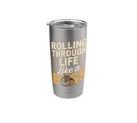 Rolling Through Life Like A Boss Wheelchair User Stainless Steel Insulated Tumbler