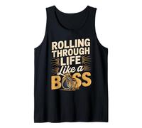 Rolling Through Life Like A Boss Wheelchair User Tank Top