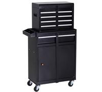 Rolling Tool Chest Cabinet 6 Drawer Metal Tool Storage Trolley Lockable Red