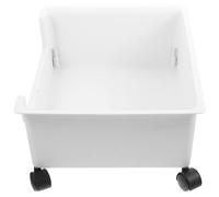 Rolling Toy Storage Box with Wheels - Under Desk Organizer Cart for Office Bedroom or Living Room - Mobile Utility Trolley Small Nightstand & Bookshelf Solution