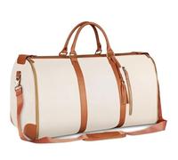 Rolling Travel Duffel Bag Garment Bags with Wheels Carry On Duffel Bag for Travel Garment Suitcase for Dress Suit Convertible Rolling Weekender Flight Bag(White)