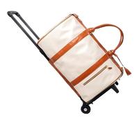 Rolling Travel Duffel Bag Garment Bags with Wheels Carry On Duffel Bag for Travel Garment Suitcase for Dress Suit Convertible Rolling Weekender Flight Bag(White with tie Rod)
