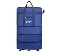 Rolling Travel Duffel Bag Large Capacity Airline Checked Bag Rolling Packing Cubes Moving Universal Wheel Oxford Foldable Luggage Storage Travel(Blue 95X48X28)
