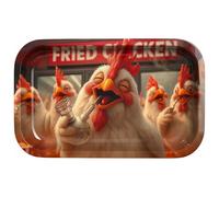 Rolling Tray 27 x 18 cm - Large Metal Smoking Accessories Tray with Raised Edges - Durable Tobacco Rolling Tray - Kitchen, Coffee Table or Desk Use