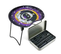 Rolling Tray Combo Portable Cute Tray, Metal Tray, 7.1"x6.5" with Cones Loader for Foldable Stand Cone Filler to Tin Roll Plate, Premium Storage Tray