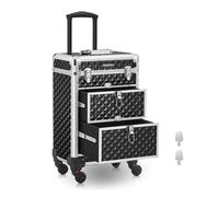 Rolling Trolley Cosmetic Case, Black