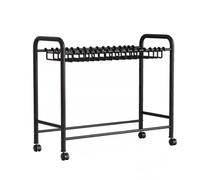 Rolling Trousers Rack with Wheels - Space-Saving Pant Trolley Clothes Stand, Floor-Standing Trouser Hanger, Versatile Storage Holder for Pants, Scarves, and Towels