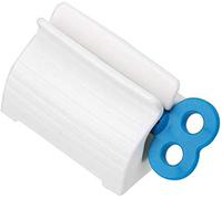 Rolling Tube Toothpaste Squeezer Multifunction Manual Toothpaste Seat Holder Stand Rotate Toothpaste Dispenser for Cream (Blue)
