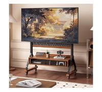 Rolling TV Stand Mobile TV Cart On Wheels, Height Adjustable Heavy Duty Floor Portable TV Stand, for 40-85 Inch Flat/Curved LED/LCD/OLED