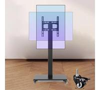 Rolling TV Stand on Wheels for 32-65" LED LCD Flat & Curved TVs Height Adjustable Portable Cart Mobile TV Trolley Supports up to 88 lbs (40kg)