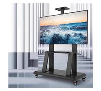 Rolling tv stand, Rolling TV Cart, Mobile TV Cart, Rolling Tv Stand for Flat Screen Tvs Up to 40-75 Inch, Heavy Duty Adjustable Height Universal Mobile TV Cart Trolley On Wheels
