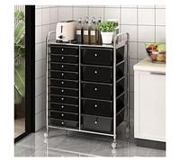 Rolling Utility Cart with Tabletop - Versatile Mobile Storage Solution for Craft, Office, and Salon - 15 Drawer Shelving Unit with Wheels