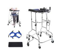 Rolling Walker with Seat and Brakes,Lightweight Rollator,with Hand Brake,Guardrail on The Back,8 Wheels with Stable Center of Gravity,Suitable for Rehabilitation Training(Men's)