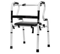 Rolling Walker with Seat for Tall People/Elderly/Disabled, Fold Up Lightweight Rollator Walker, Inside/Outside Portable Compact Walker (Color : No Wheels) Feito na China