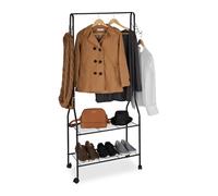 Rolling wardrobe rack Garment Storage Stand Clothes Organizer Easy Assembly