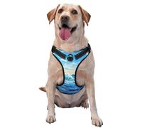 Rolling Waves Large Printed pet Traction Vest for Pets to wear When Walking The Dog or Climbing Mountains