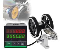 Rolling Wheel Electronic Length Meter Counter,Digital Length Rotary Encoder with Rolling Wheel and Buzzer Alarm, Positive Count Function, for Cable Wire Fishing Line(Double Wheel)
