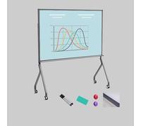 Rolling Whiteboard on Wheels, Dry Erase Board with Stand, Standing White Board Magnetic, Large Whiteboard 35" X 47"(Blue)